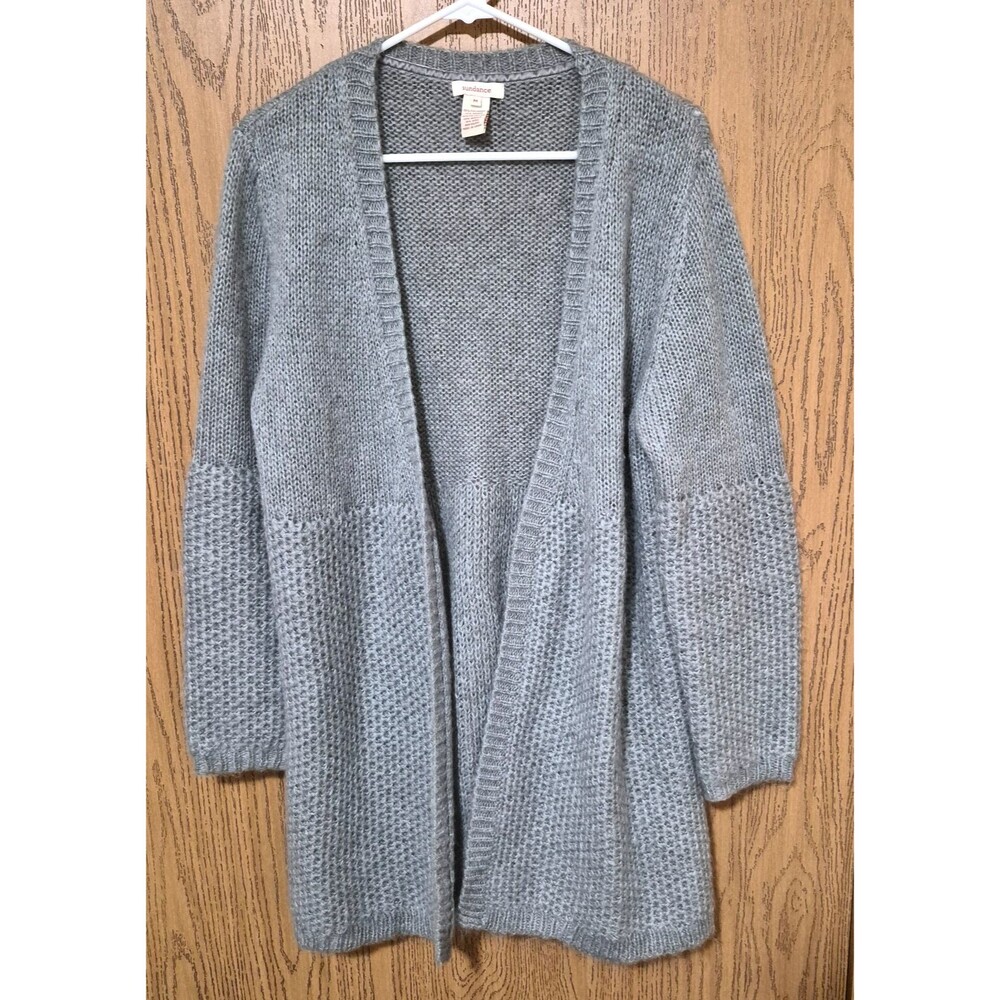Sundance Women's Gray Long Sleeve Relaxed Cable Knit Cardigan Size M